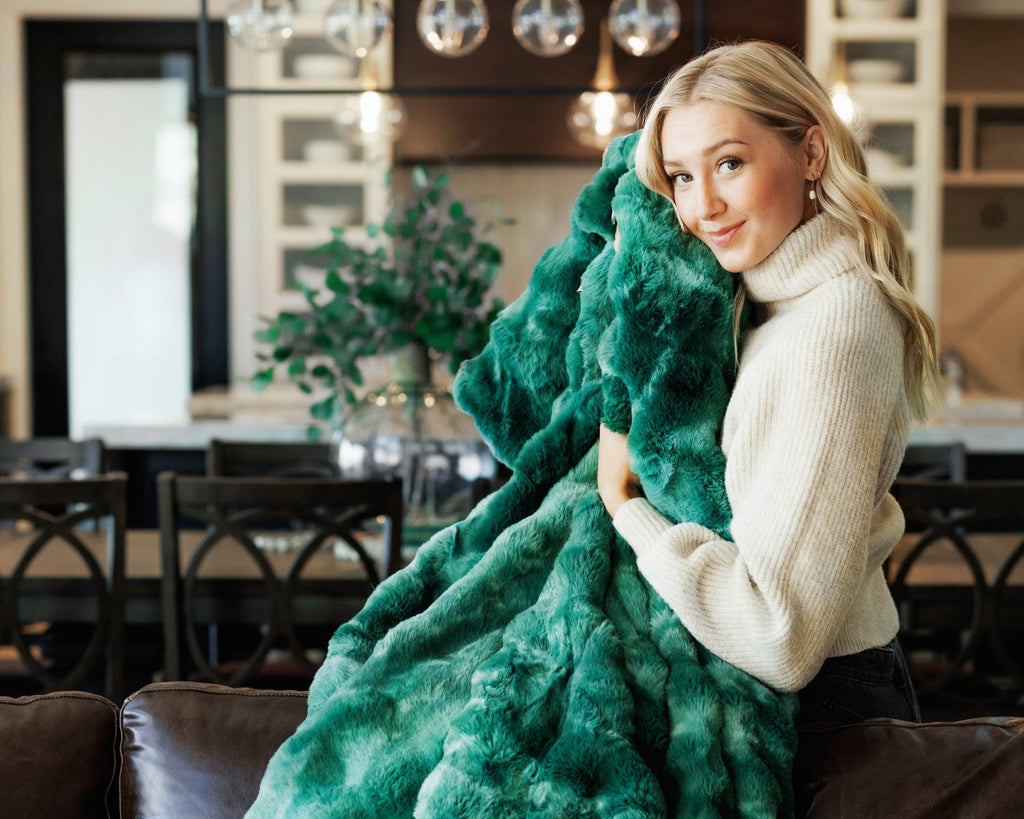 Premium Cloud Eucalyptus Plush Blanket Minky Couture