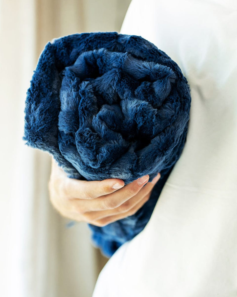 Sorbet Navy Blanket | Minky Couture
