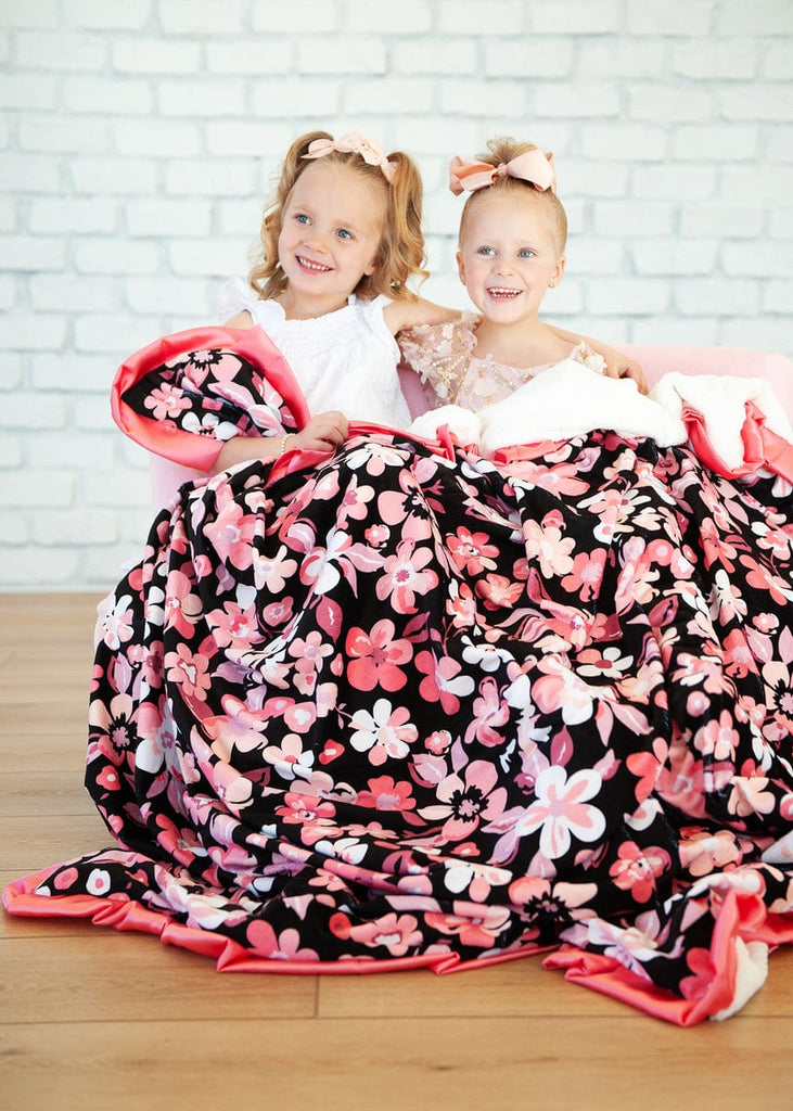 Minky Blanket (Pink With Dandelion) – Lilaandjack