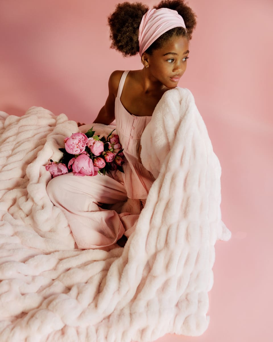 Hugs Light Carnation Blanket