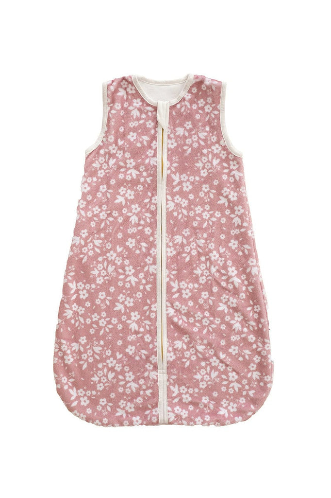 Dainty Floral Pink Wearable Minky Blanket Minky Couture