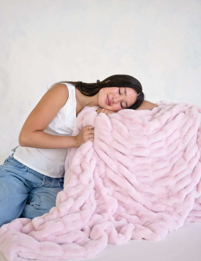 CLB Blanket with Hand Smocking - Pink