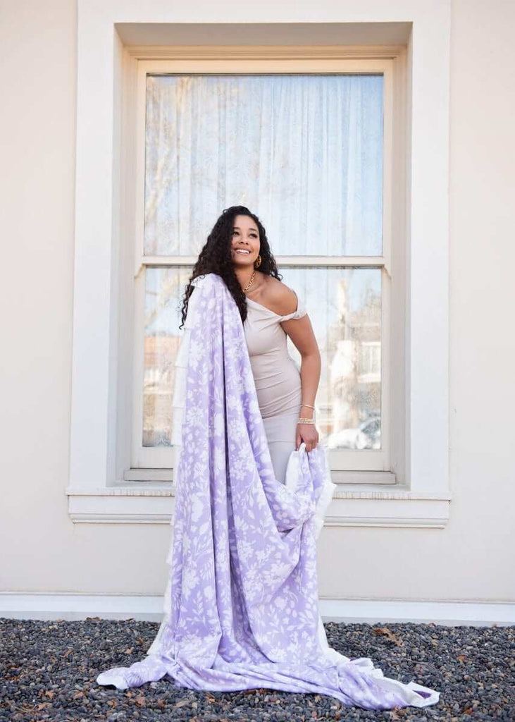Heather Wildflower Plush Blanket | Minky Couture