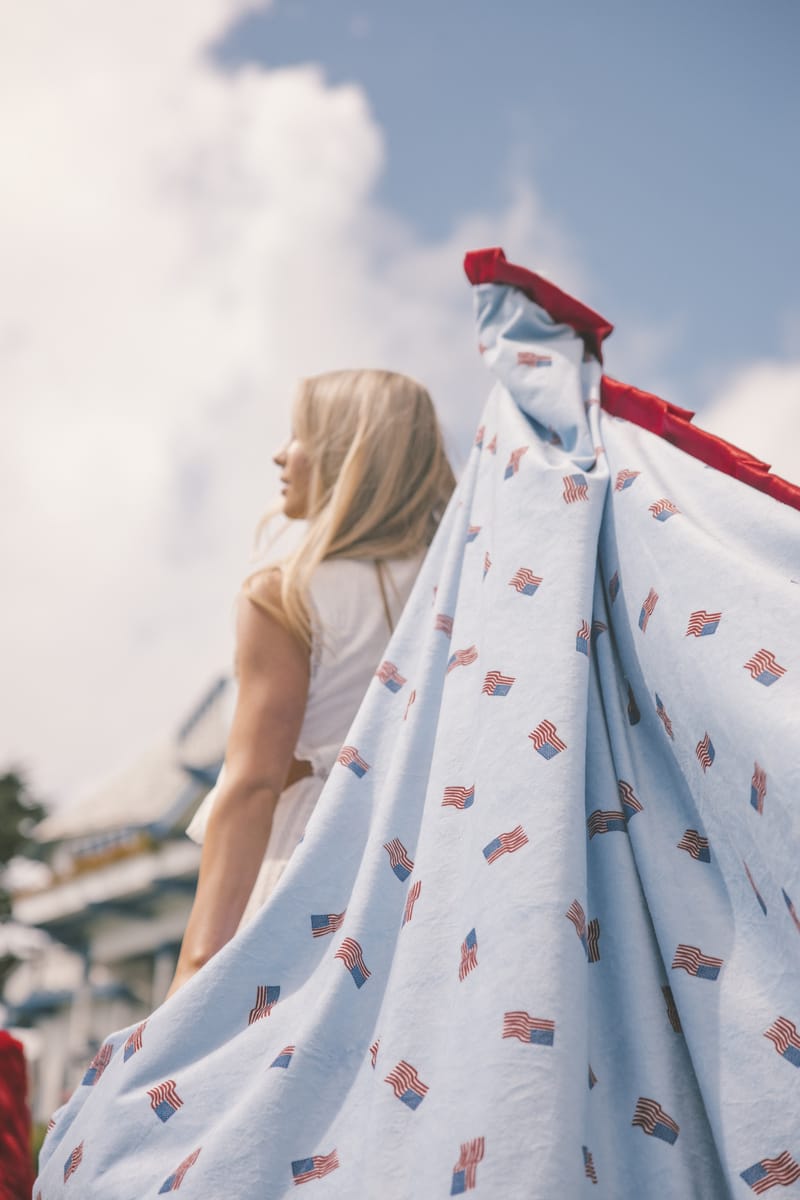 Patriotic Flag Blanket