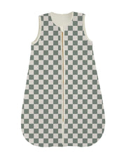 Sage Check Wearable Minky Blanket