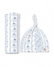 Swaddle and Hat - Nantucket Frill