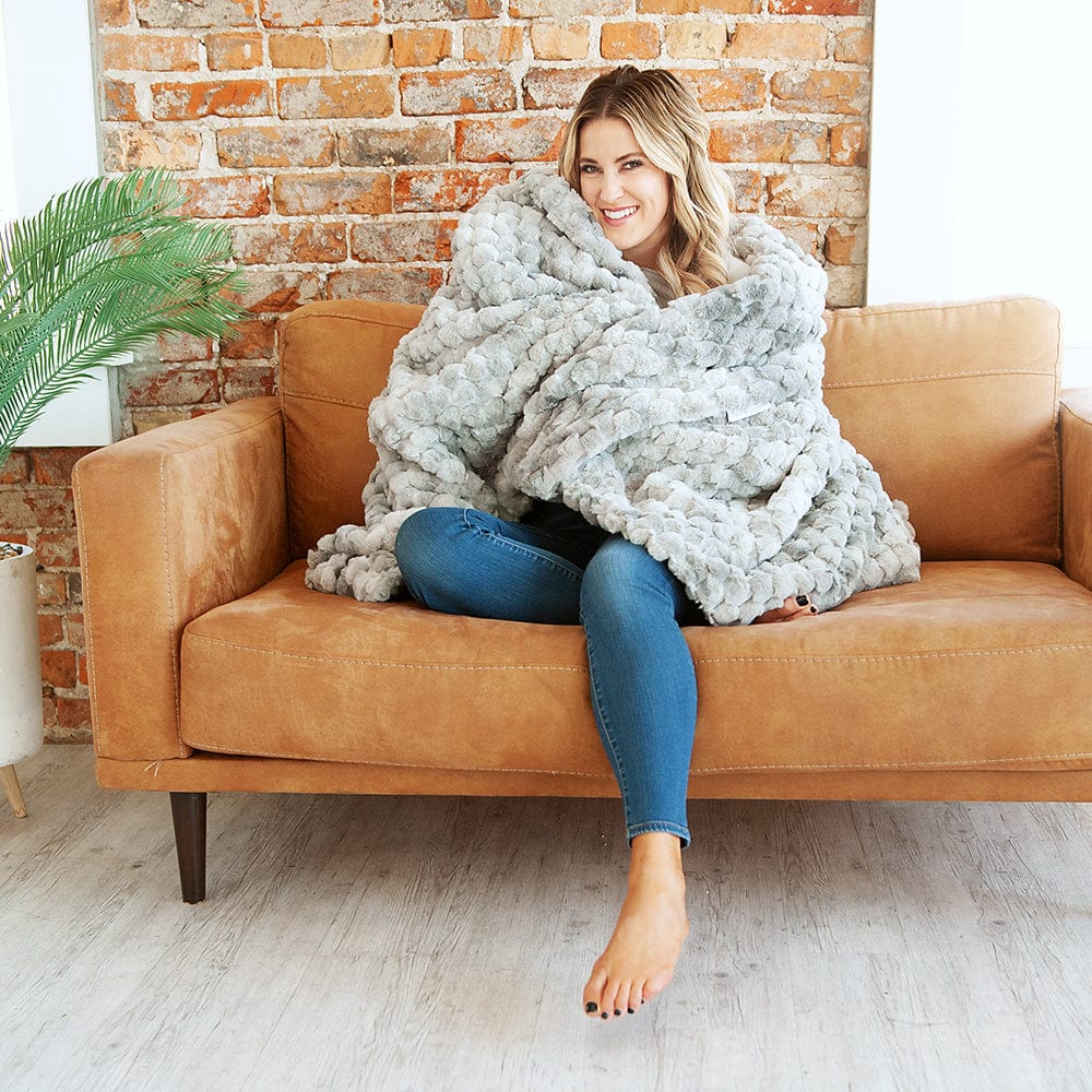 Waffle store sherpa blanket