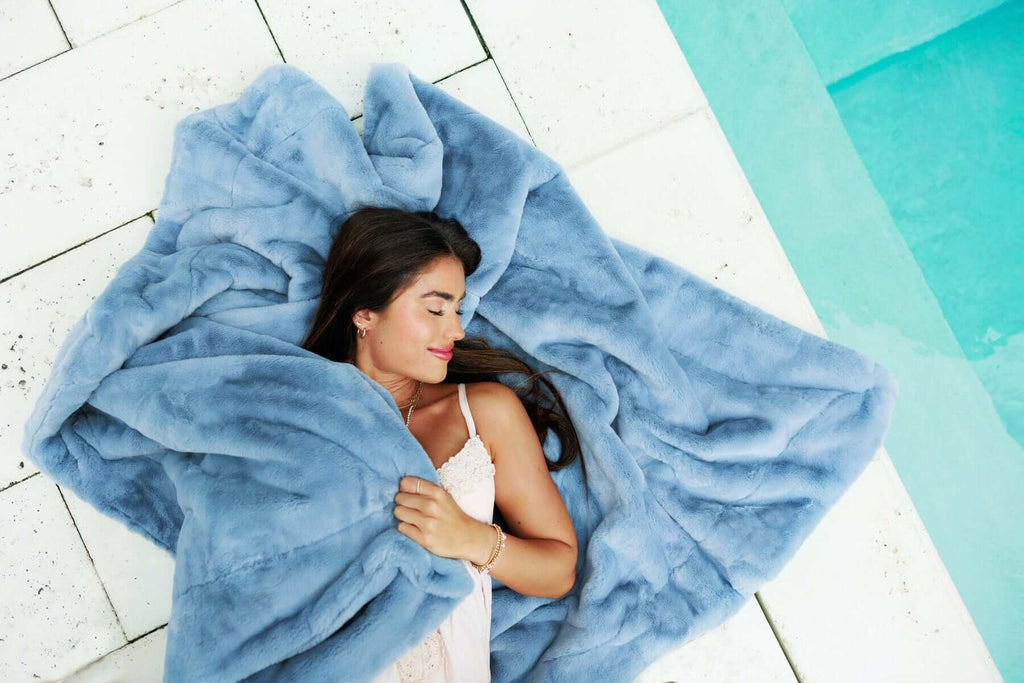 Lush Denim Plush Blanket Minky Couture - Main Image