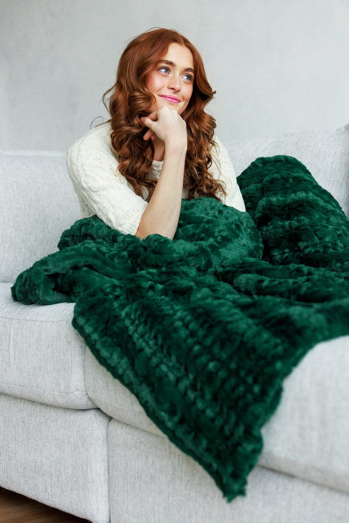 Ultra Gloss Evergreen Plush Blanket Minky Couture