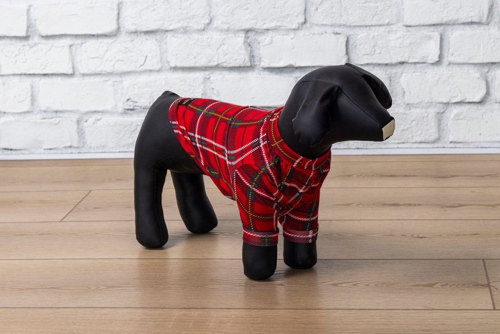 Pet Pajamas Christmas Plaid Minky Couture