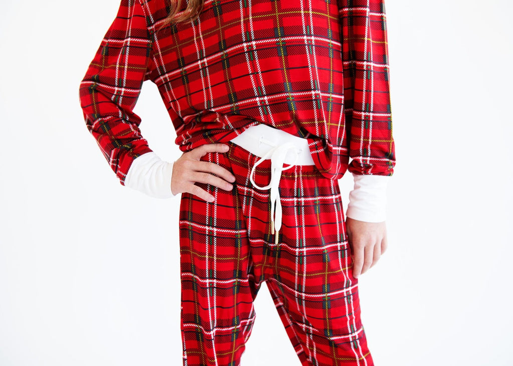 Superstar Pajamas Red Plaid Minky Couture