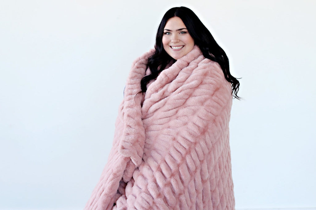 Apricot Vanilla Hugs Blanket Minky Couture