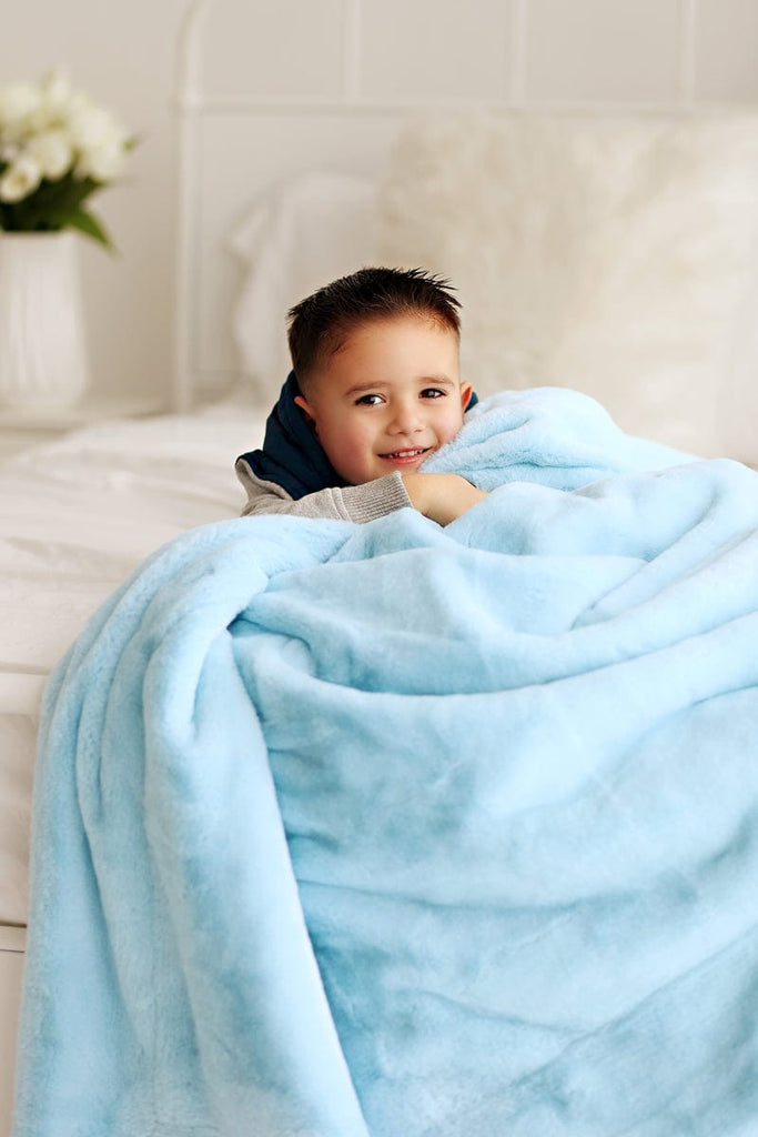 Lush Robin Egg Blue Plush Blanket Minky Couture - Main Image