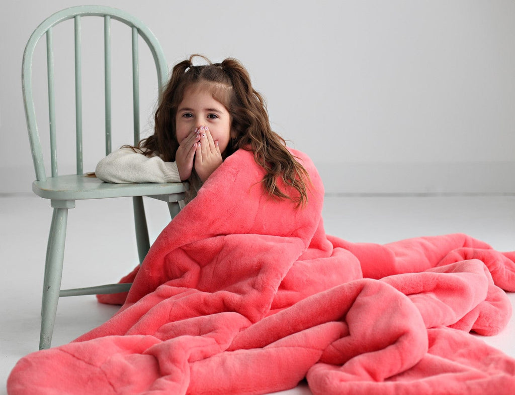 Lush Peach Plush Blanket Minky Couture