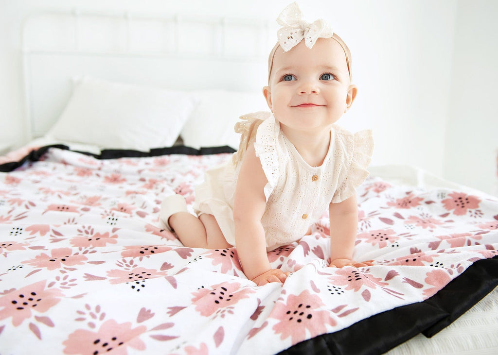 Apricot Blossom Blanket | Minky Couture