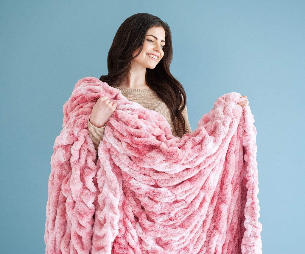 Cotton Candy Pink Hugs Blanket Minky Couture