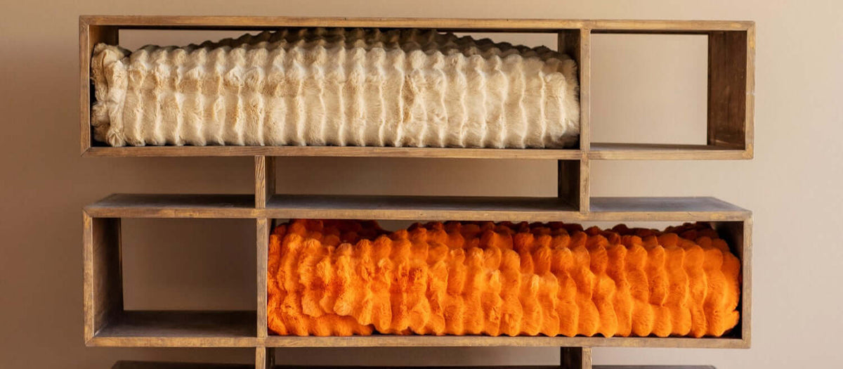 How to Incorporate Minky Blankets into Your Home Decor with stylish displays of Minky Couture blankets.