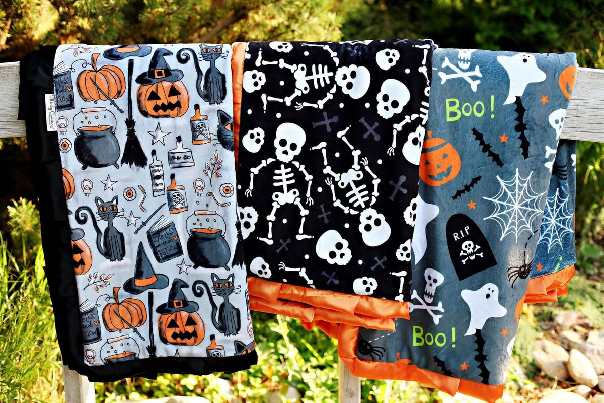 QUIZ: Tell Us Your Favorite Halloween Candy & We'll Match You With A Minky Blanket featuring Halloween themed blankets.