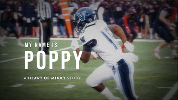 My Name is Poppy - A Heart of Minky Story featuring Poppy in action on the football field.