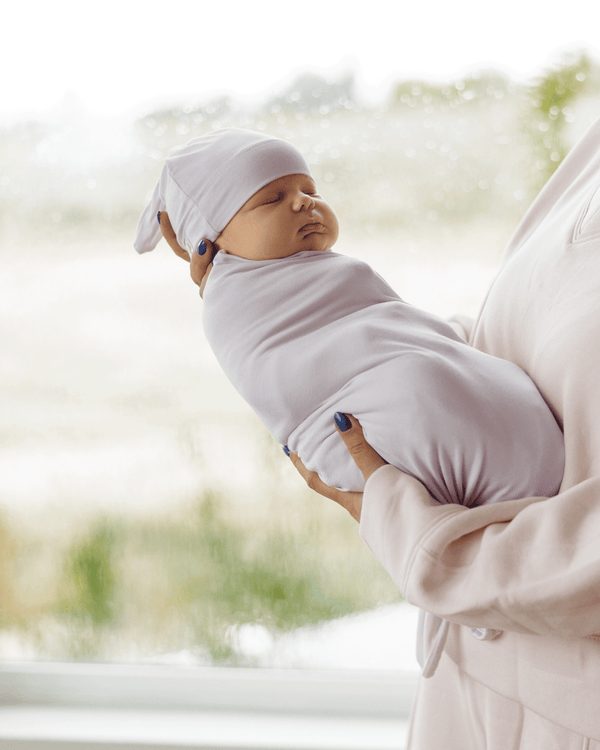 Swaddle and Hat - Dusty Orchid