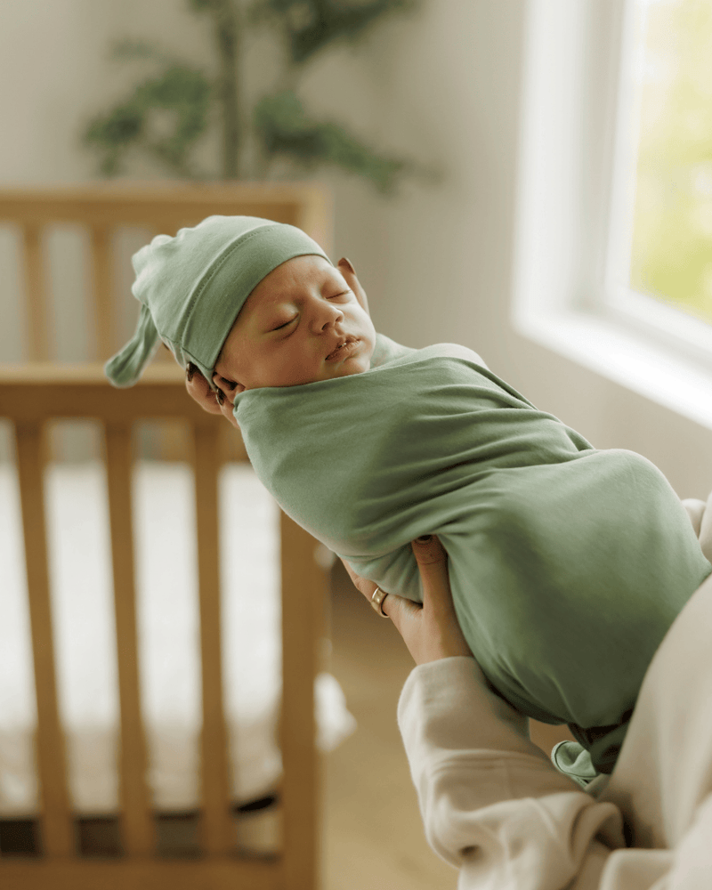 Swaddle and Hat - Meadow