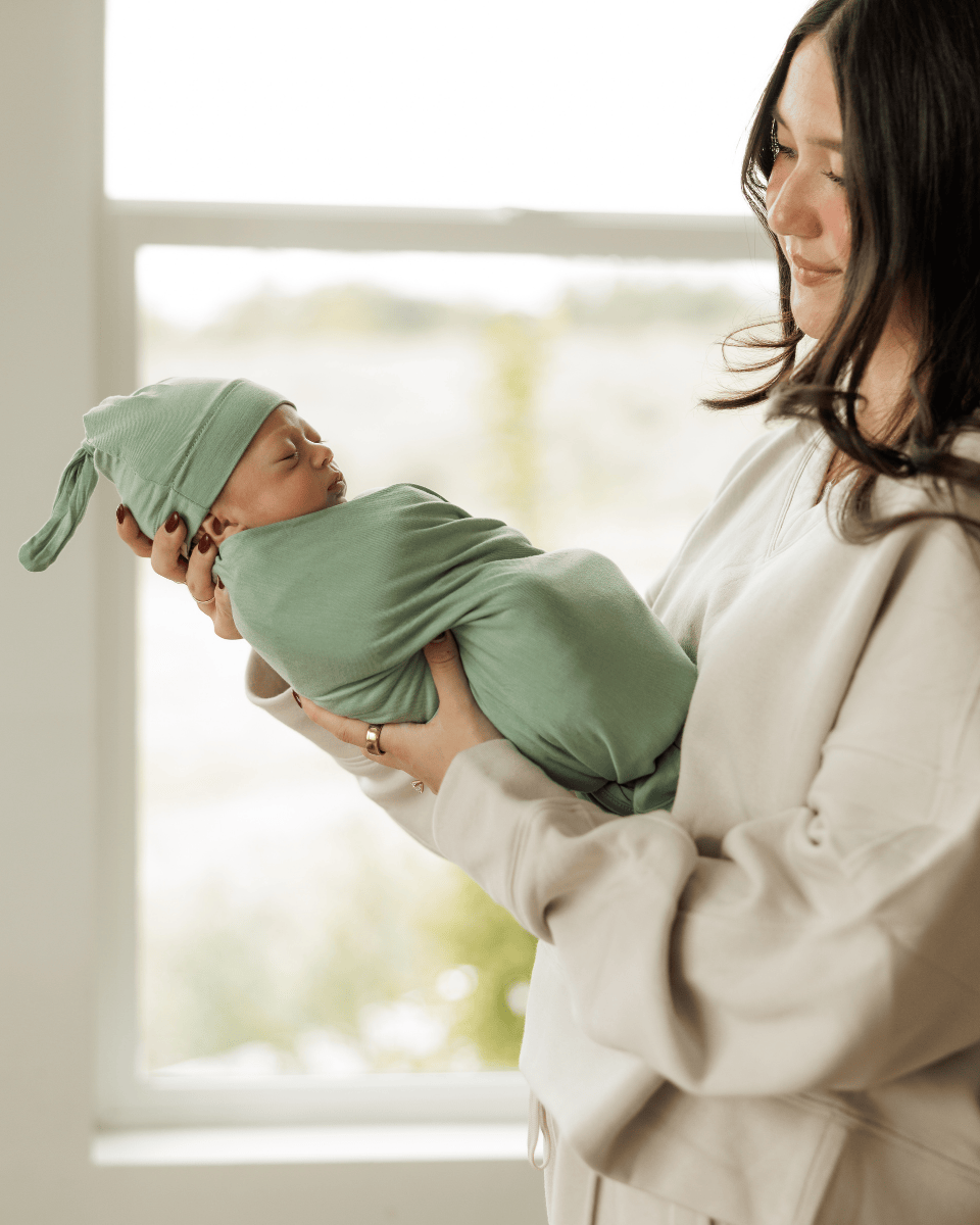 Swaddle and Hat - Meadow