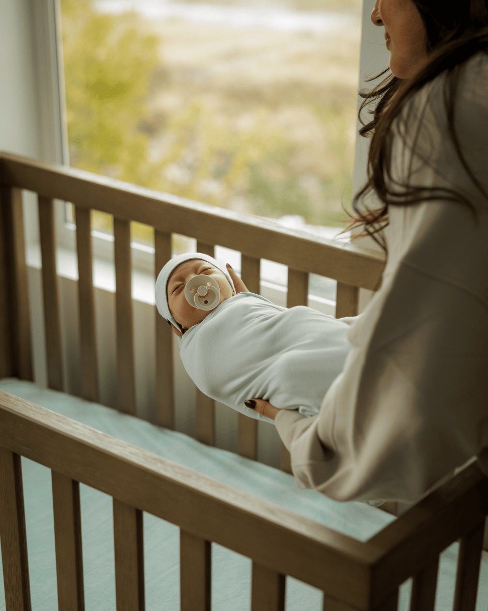 Swaddle and Hat - Salty Air