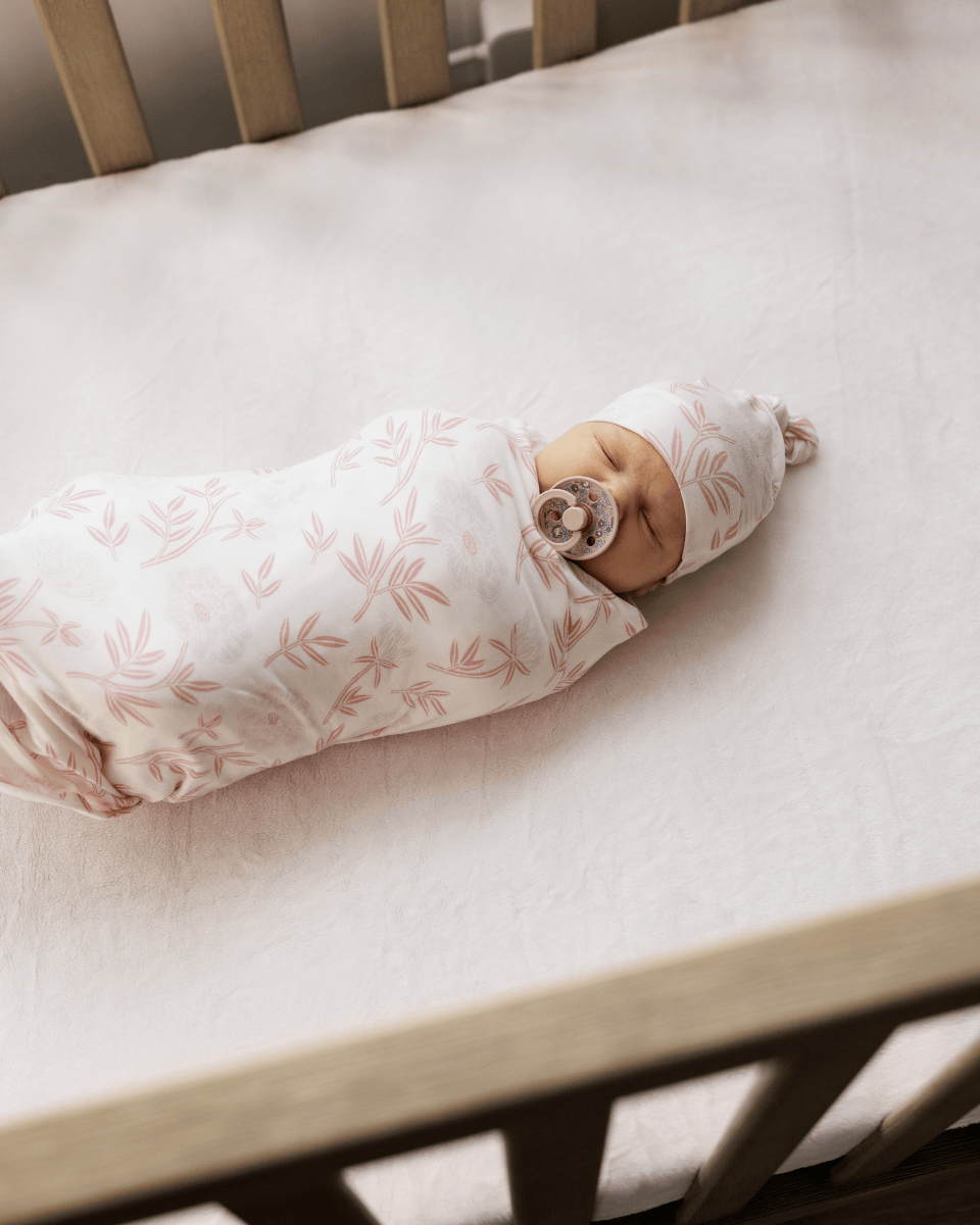 Swaddle and Hat - Sconset Rose