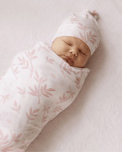 Swaddle and Hat - Sconset Rose