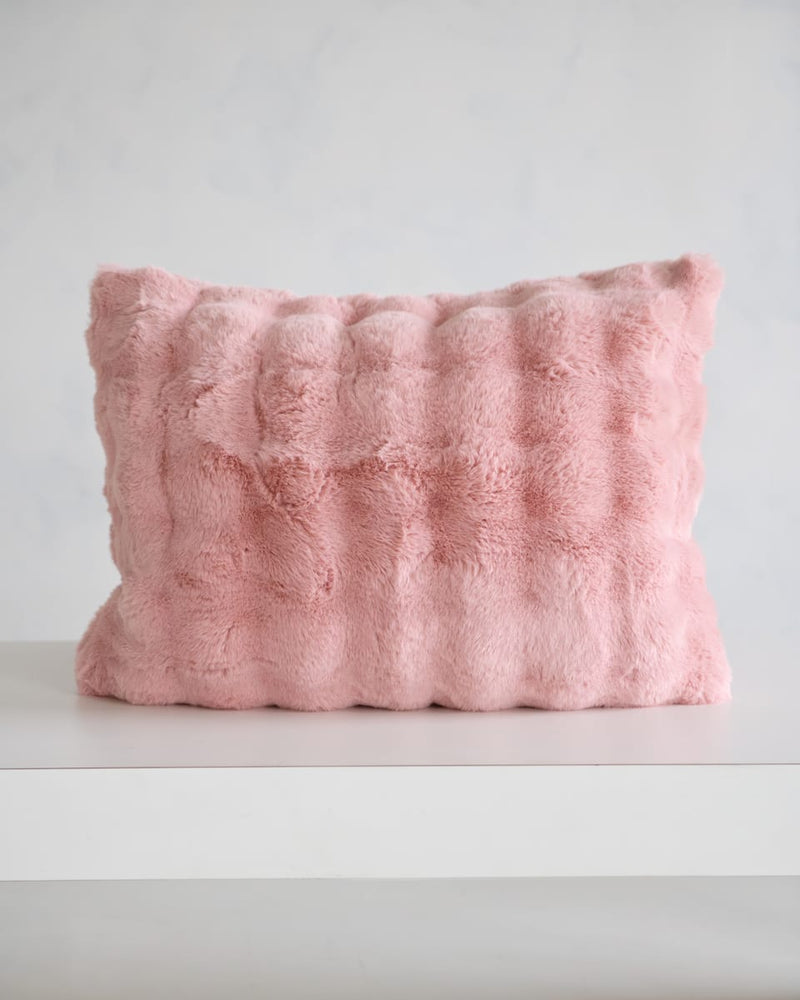 Ballet Rose Cloud Sham in soft blush color, featuring plush texture and elegant design for home decor.