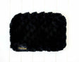 Black Crinkle Pet Crate Pad cover made with Minky fabric for durability and comfort, perfect for pet crates.