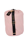 Sleeping Bag in pink Blush, in a compact storage form, featuring a stylish blush exterior and a convenient strap.