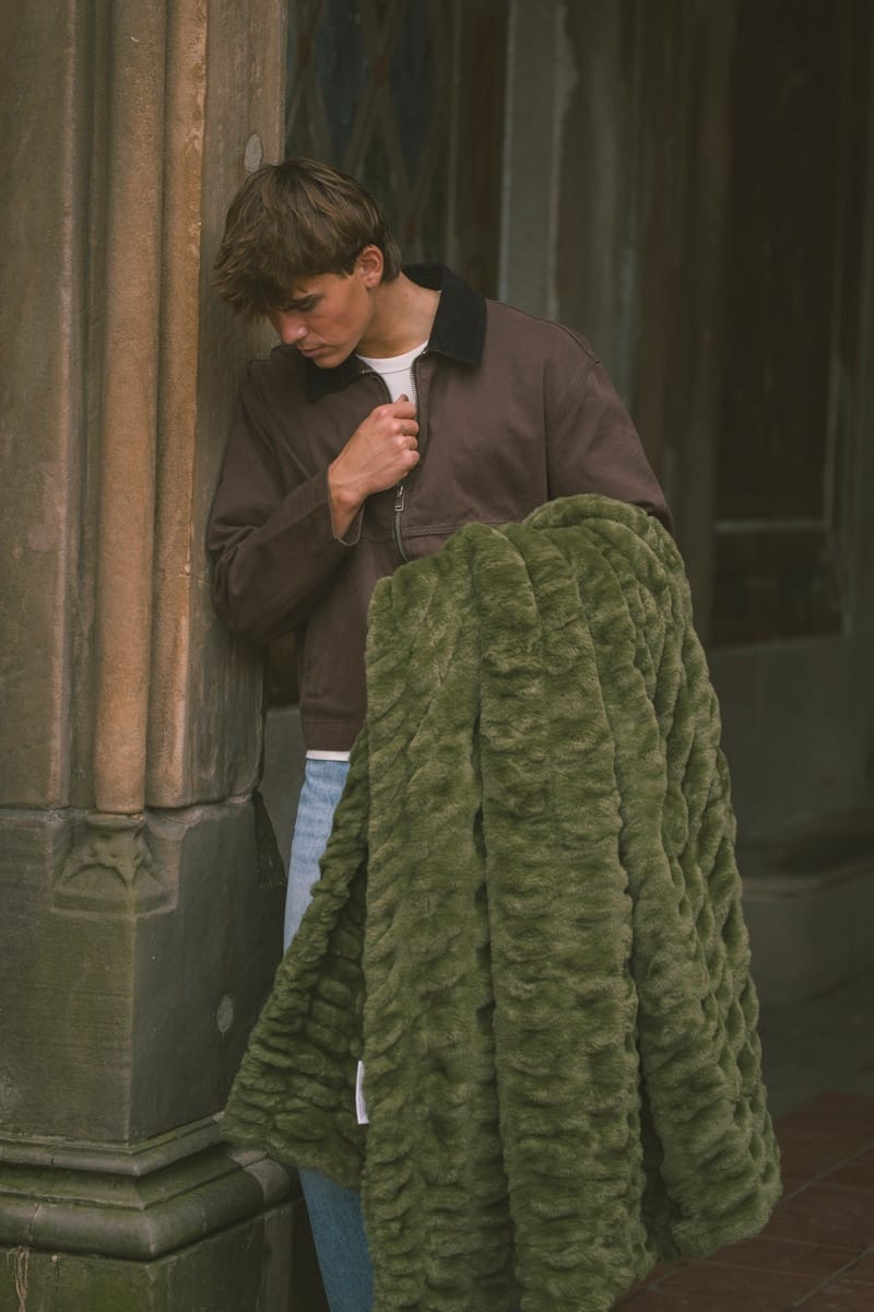 Hugs Camp Green Blanket