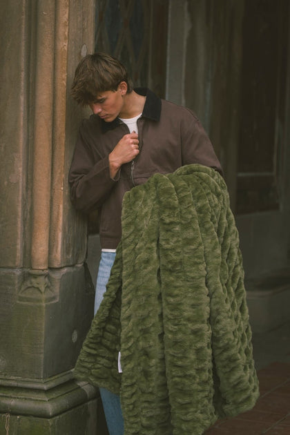 Hugs Camp Green Blanket