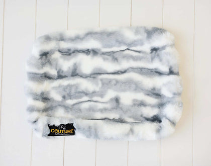 Cloudy Day Blue Pet Crate Pad cover made with soft Minky fabric for stylish and cozy pet comfort.