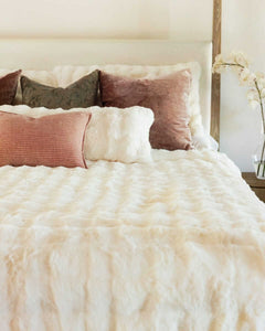 Cream Cloud Duvet on a cozy bed with stylish pillows, creating a serene and inviting retreat.