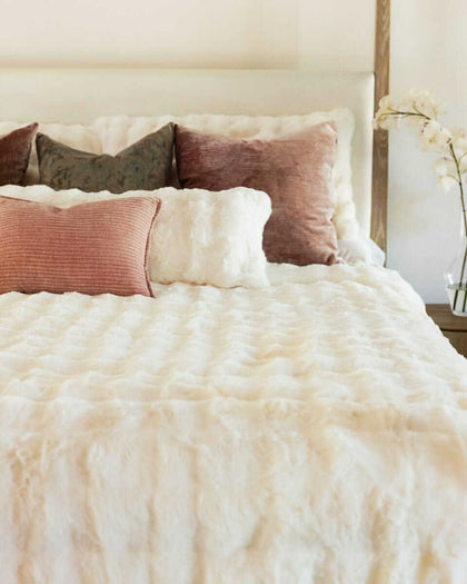 Cream Cloud Duvet on a cozy bed with stylish pillows, creating a serene and inviting retreat.