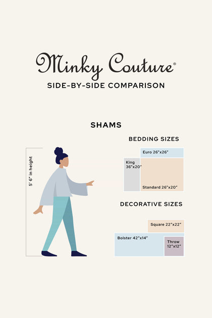 Minky Couture Sham Size Comparison Chart