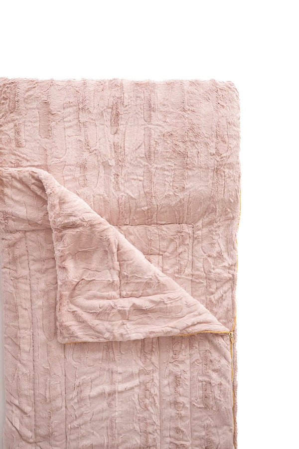 Minky Couture Blush Sleeping Bag with soft plush texture perfect for cozy nights and comfort.