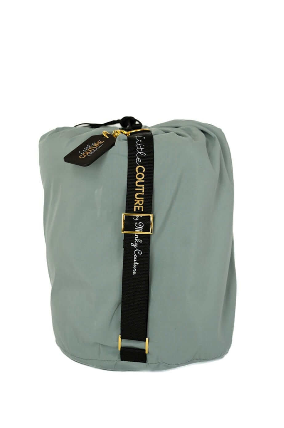 Plush Mist Sleeping Bag neatly rolled and secured with straps, showcasing its portable design for slumber parties.