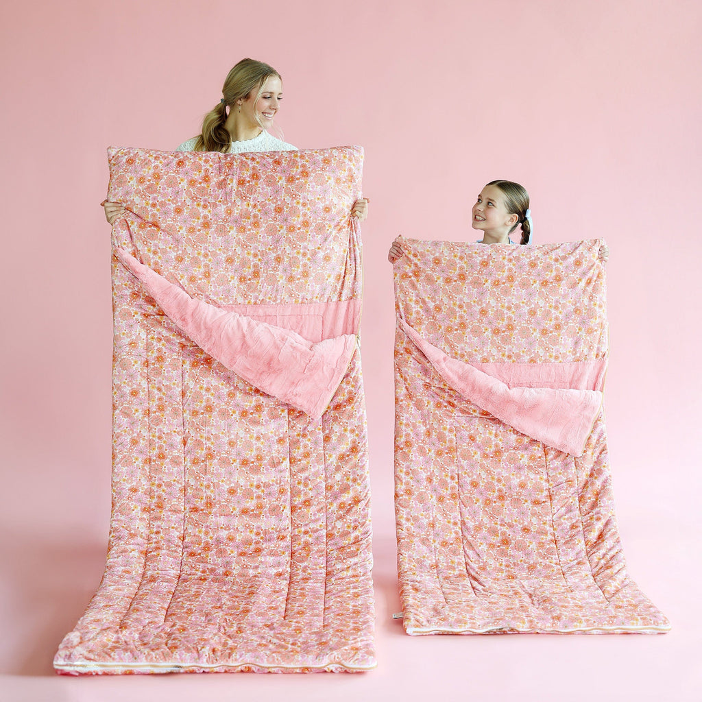 Sleeping Bag Boho Floral Minky Couture