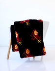 Arizona State Sun Devils Minky Couture blanket featuring mascot designs.