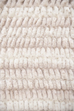 Hugs Cream Fawn Blanket textured plush fabric showcasing soft cream and fawn colors perfect for cozy comfort.