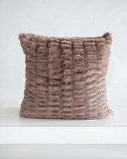 Hugs Milk Chocolate Sham in light brown, soft and cozy textured fabric, perfect for beds and lounges.