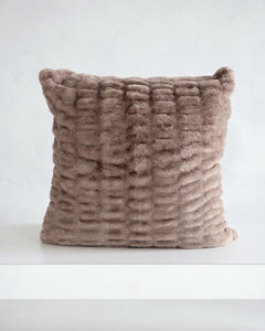 Hugs Milk Chocolate Sham in light brown, soft and cozy textured fabric, perfect for beds and lounges.