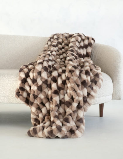 Hugs Milk Chocolate Gingham Blanket