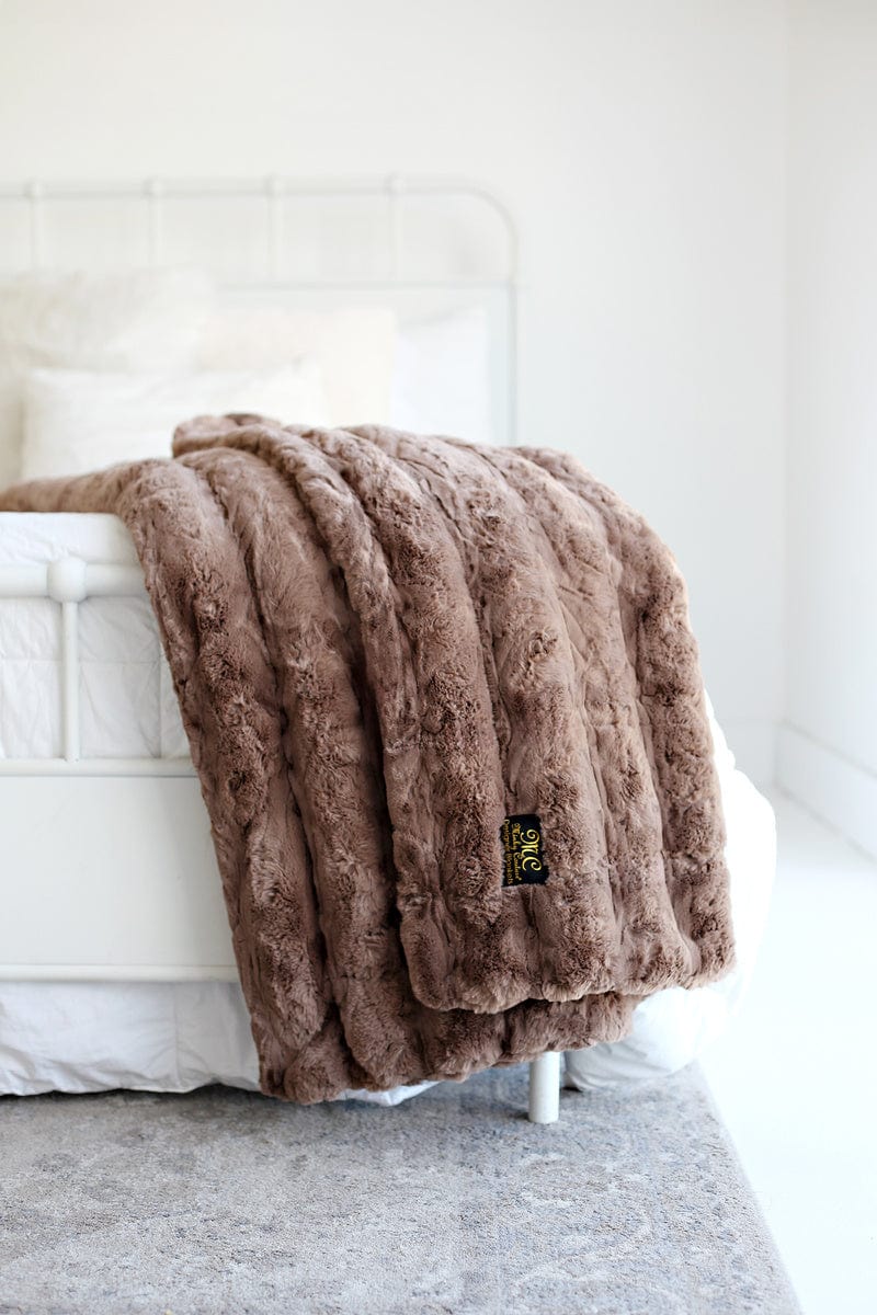 Ultra Sorbet Gingersnap Plush Blanket GRANDE SIZE