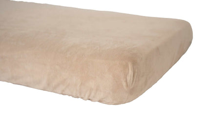 Minky Crib Sheet in soft Vanilla color, perfect for cozy comfort on standard crib mattress.
