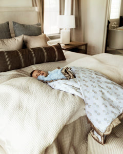 Hampton Blooms Light Blue Blanket