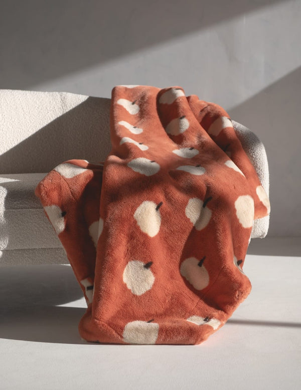 Lush White Pumpkins Blanket